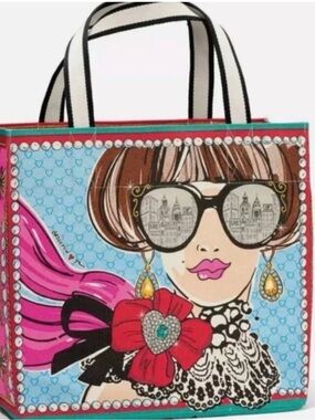 BRIGHTON sparkle and shine Tom Clancy canvas tote bag NWT🔥💎